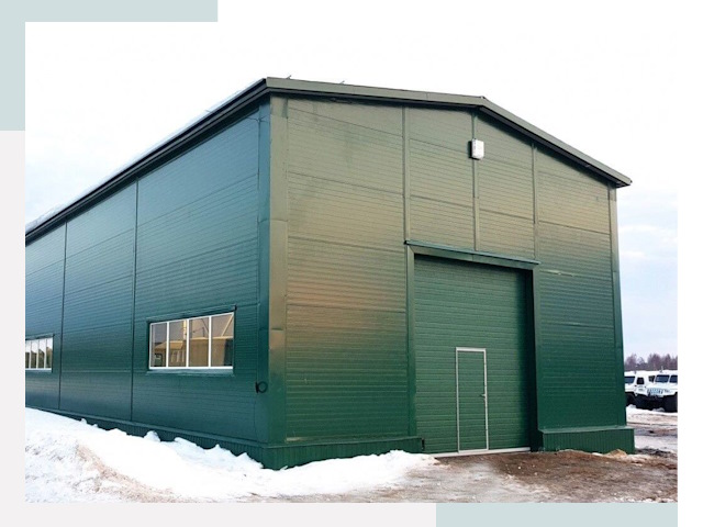 Двускатные ангары в Еманжелинске