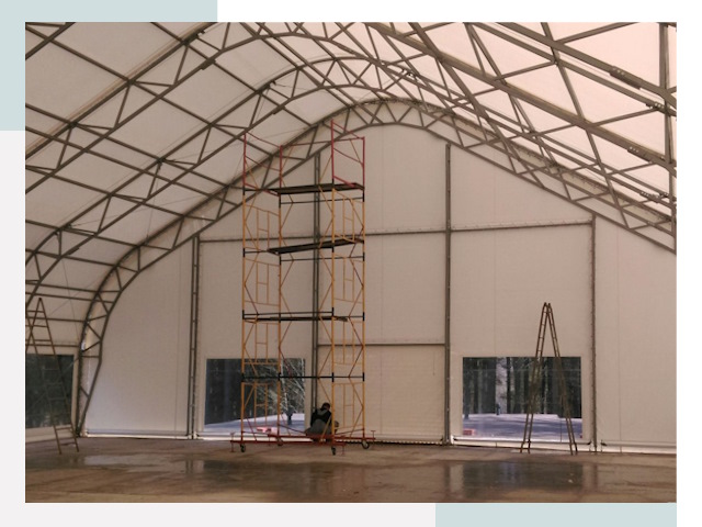 Шатровые ангары в Еманжелинске